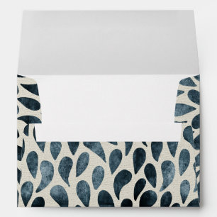 Abstract Pattern Floral Art Blue Envelopes