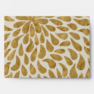Abstract Pattern Floral Art Gold Envelope