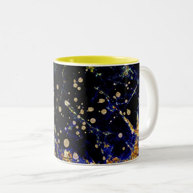 abstract pattern galaxy Two-Tone Coffee Mug (Front Right)