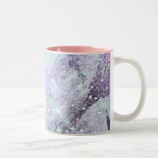 abstract pattern galaxy Two-Tone Coffee Mug (Right)