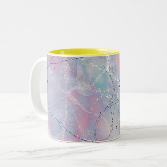 abstract pattern galaxy Two-Tone Coffee Mug (Front Left)