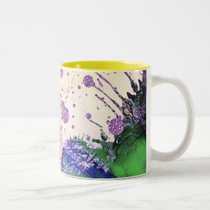 abstract pattern galaxy Two-Tone Coffee Mug