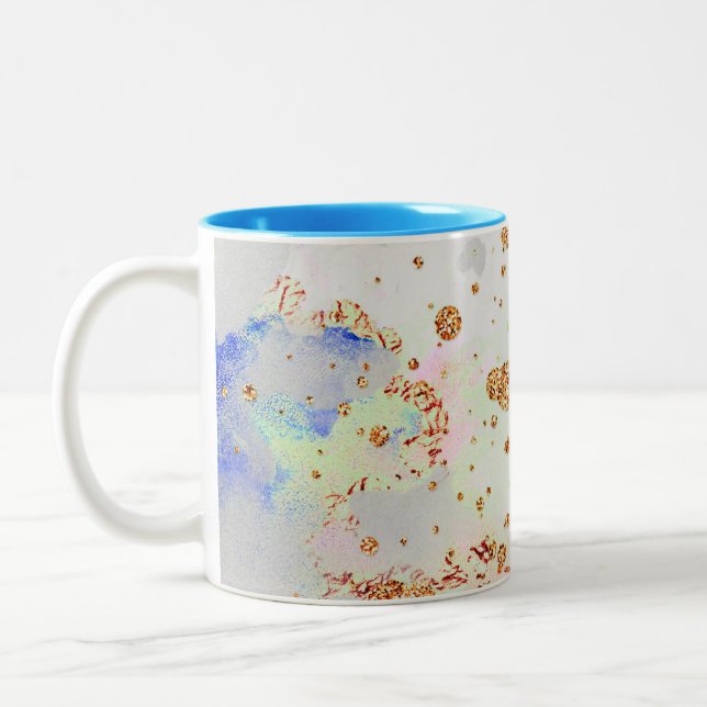 abstract pattern galaxy Two-Tone Coffee Mug (Left)