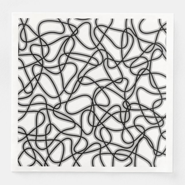 Abstract pattern - grey napkin (Front)