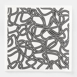 Abstract pattern - grey napkin