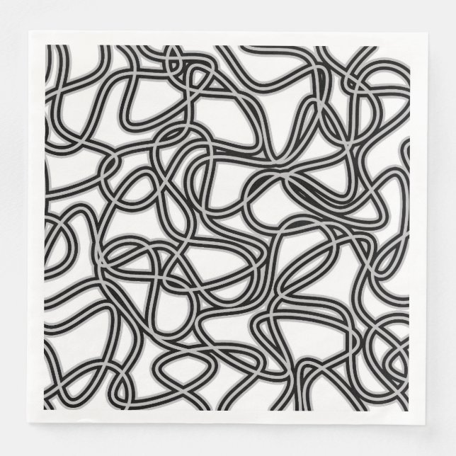 Abstract pattern - grey napkin (Front)