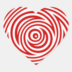 Abstract Pattern Heart Sticker