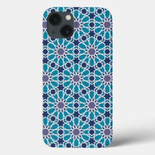 Abstract Pattern In Blue And Grey iPhone 13 Case