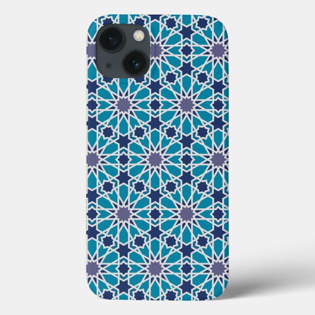 Abstract Pattern In Blue And Grey Case-Mate iPhone Case (Back)