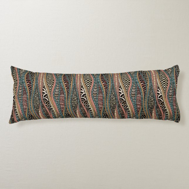 Abstract pattern in ethnic style body pillow (Front)