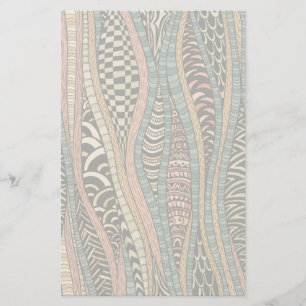 Abstract pattern in ethnic style stationery