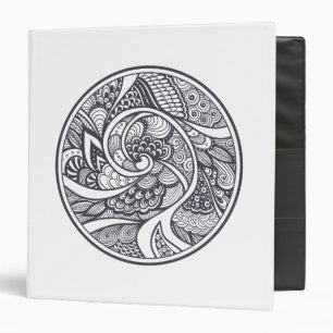 Abstract Pattern In Zen-Doodle Style Binder