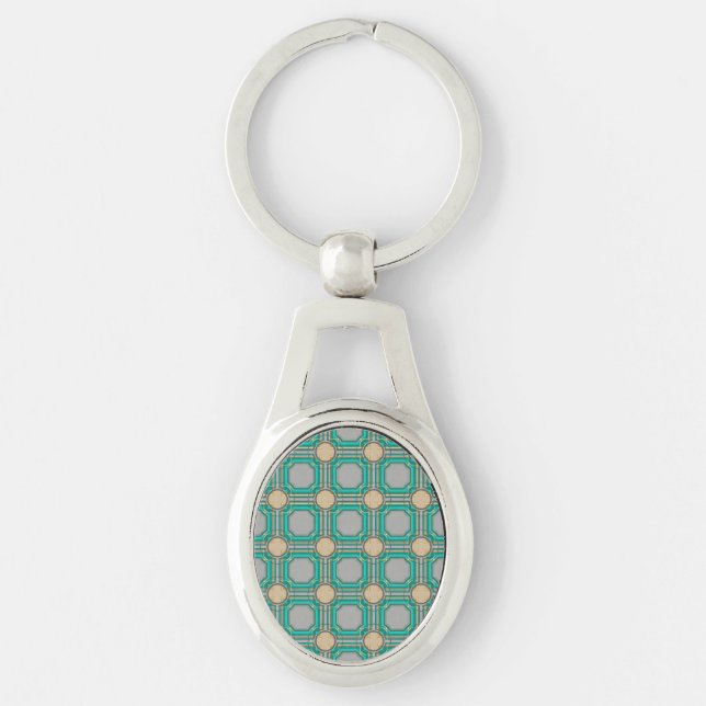 abstract pattern keychain (Front)