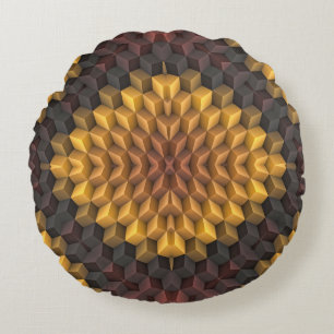 Abstract pattern manipulationabstract,art,artistic round pillow