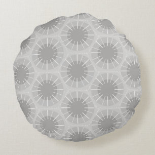 Abstract Pattern of a Michigan Petoskey Stone Round Pillow