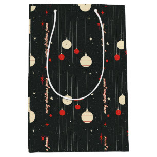 Abstract Pattern of Christmas Ornaments Medium Gift Bag