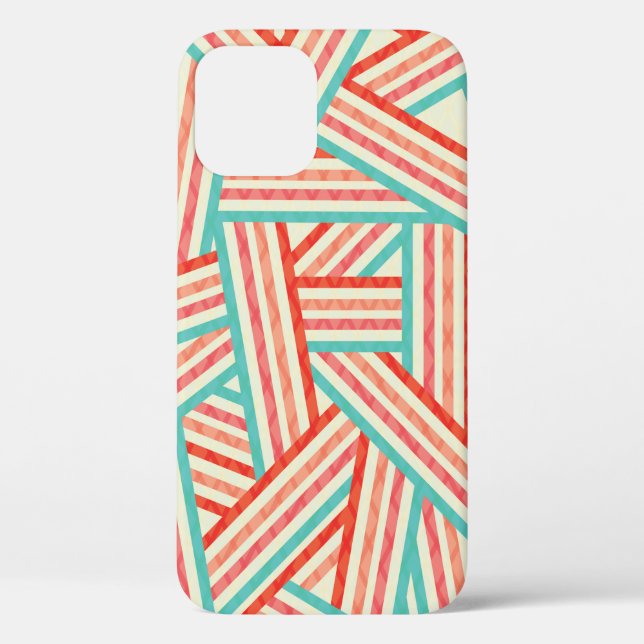 Abstract pattern of coloured stripes Case-Mate iPhone case (Back)