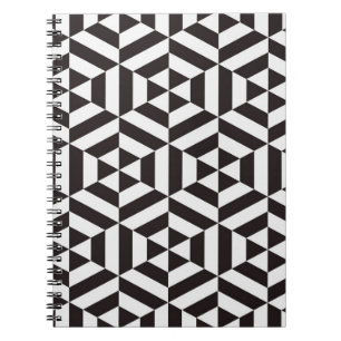 Abstract pattern of geometric hexagon seamless pat notebook