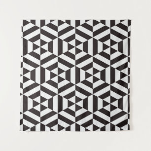 Abstract pattern of geometric hexagon seamless pat tapestry