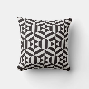 Abstract pattern of geometric hexagon seamless pat throw pillow