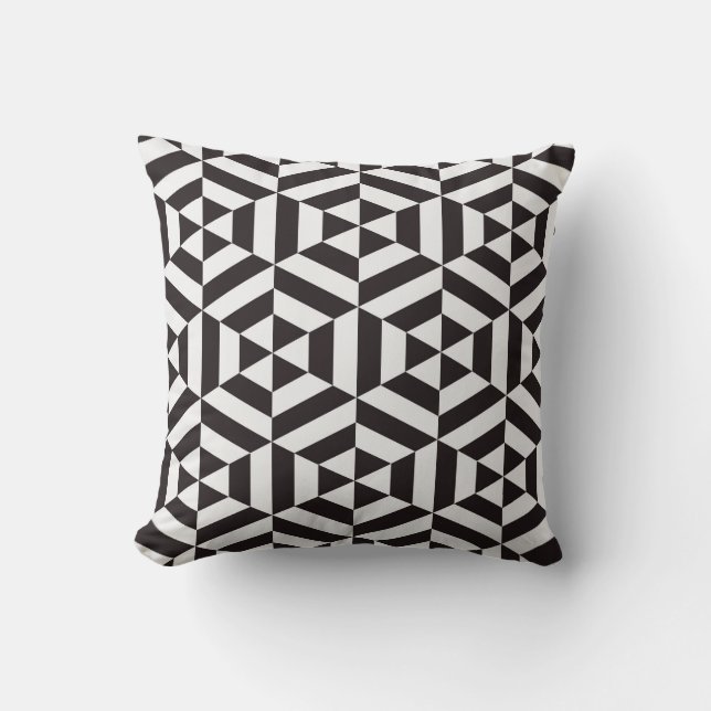 Abstract pattern of geometric hexagon seamless pat throw pillow (Front)