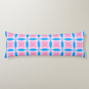 Abstract Pattern of Pink and Blue Squares Body Pillow