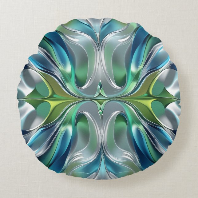 Abstract pattern of water waves round pillow (Front)