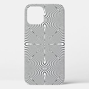 Abstract pattern of wavy stripes or rippled 3D rel iPhone 12 Case