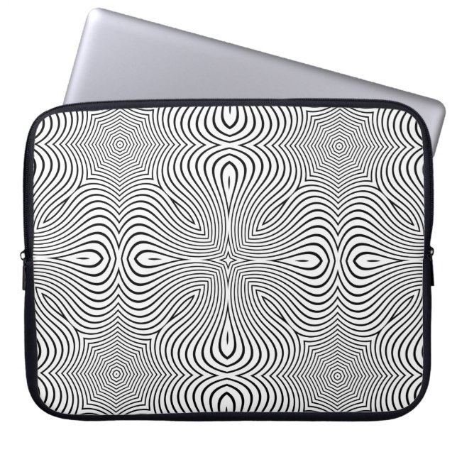 Abstract pattern of wavy stripes or rippled 3D rel Laptop Sleeve (Front)