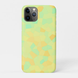 Abstract pattern of yellow and green shapes iPhone 11 pro case