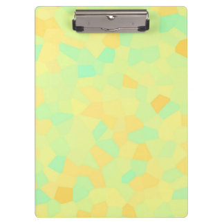 Abstract pattern of yellow and green shapes clipboard