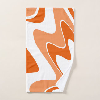 Abstract pattern - orange hand towel