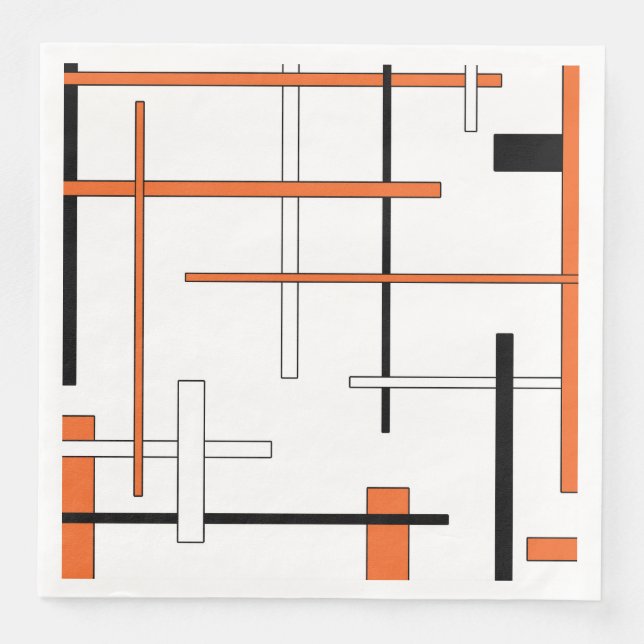 Abstract pattern - orange napkin (Front)