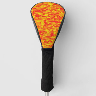 Abstract Pattern Orange Red Yellow Golf Head Cover