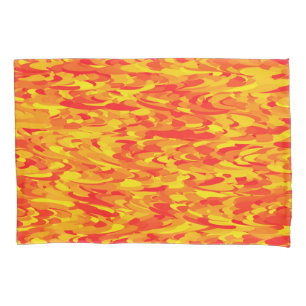 Abstract Pattern Orange Red Yellow Pillowcase