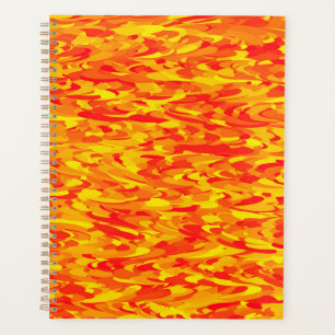 Abstract Pattern Orange Red Yellow Planner