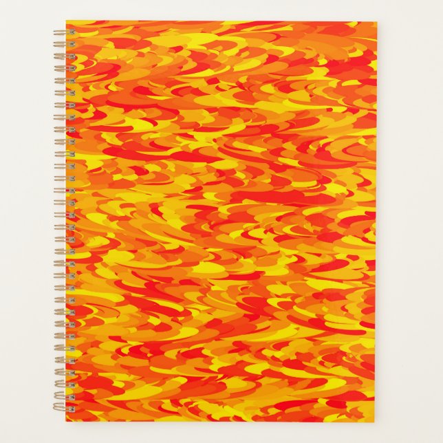 Abstract Pattern Orange Red Yellow Planner (Front)