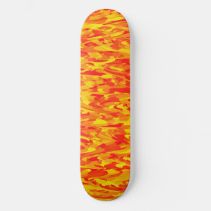 Abstract Pattern Orange Red Yellow Skateboard