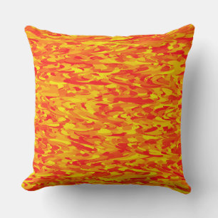 Abstract Pattern Orange Red Yellow Throw Pillow