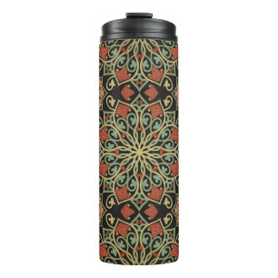Abstract pattern. Oriental color background. Thermal Tumbler