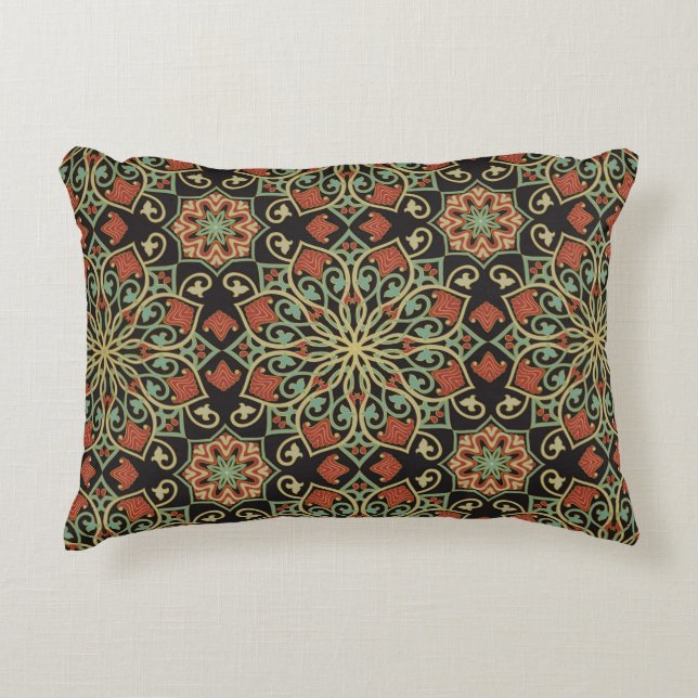 Abstract pattern. Oriental colour background.  Accent Pillow (Front)