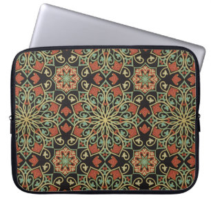 Abstract pattern. Oriental colour background. Laptop Sleeve