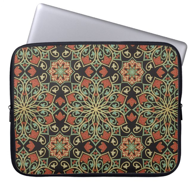 Abstract pattern. Oriental colour background.  Laptop Sleeve (Front)