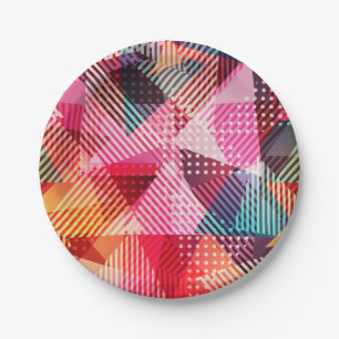 Abstract pattern paper plate
