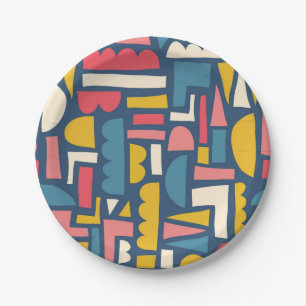 Abstract pattern paper plate