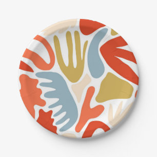 Abstract pattern paper plate