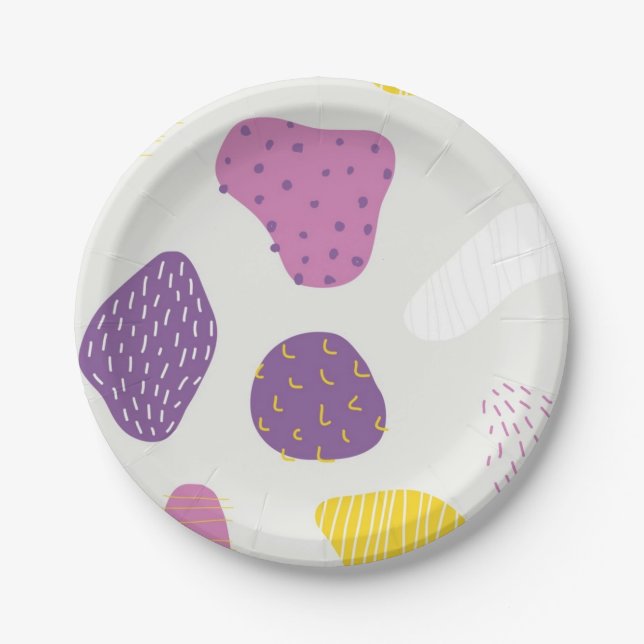 Abstract pattern paper plate (Front)