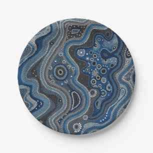 Abstract pattern paper plate