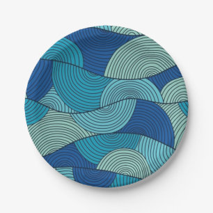 Abstract pattern paper plate