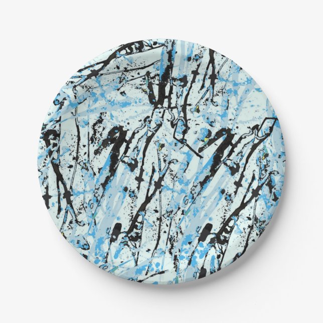 Abstract pattern paper plate (Front)